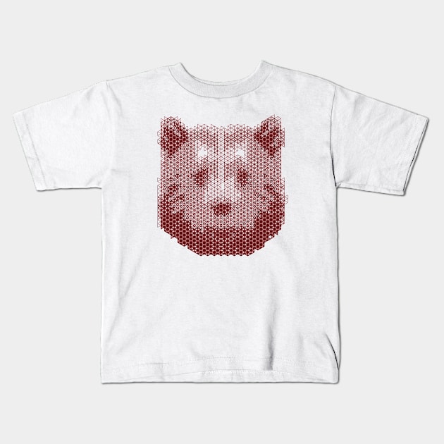 Kumiko Bear Animal Portrait Kids T-Shirt by shultcreative